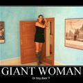 giant woman or tiny door