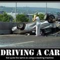 driving a car