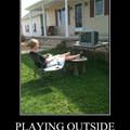 playing outside